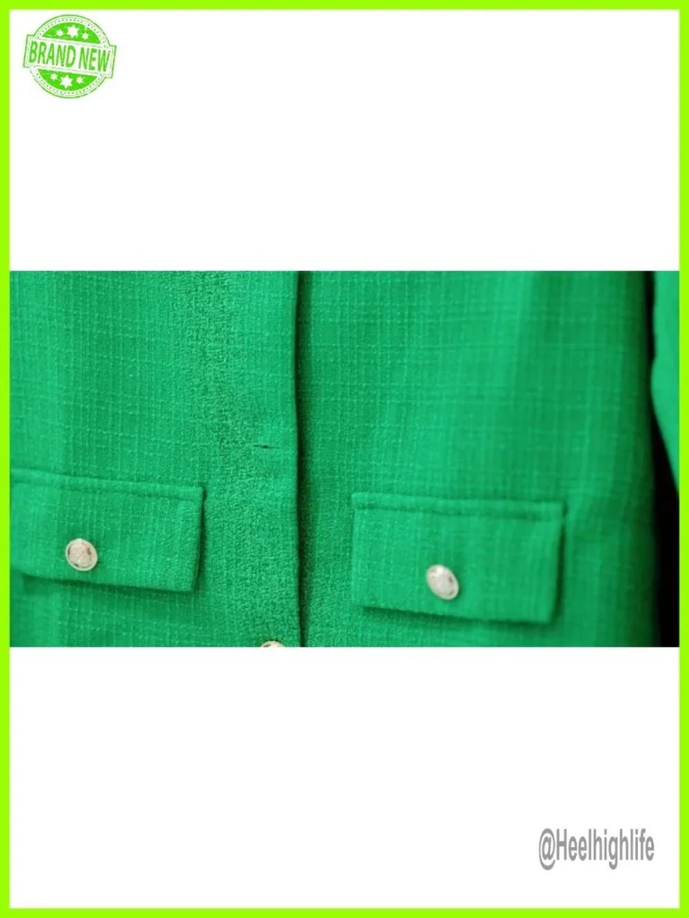 Cropped Tweed Blazer Jacket Collarless Women Business Casual Outfits